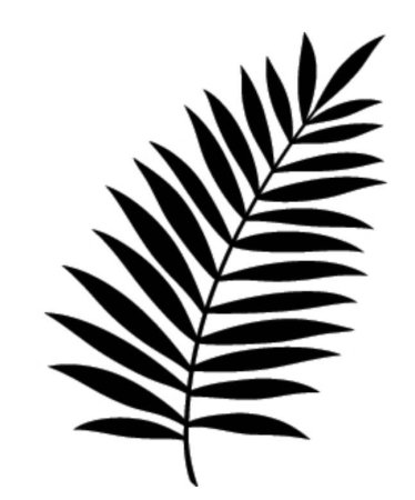 Лист папоротника эскиз тату