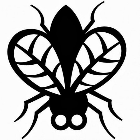 Муха трафарет