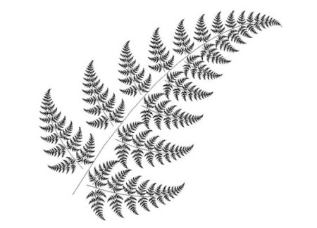 Лист папоротника трафарет