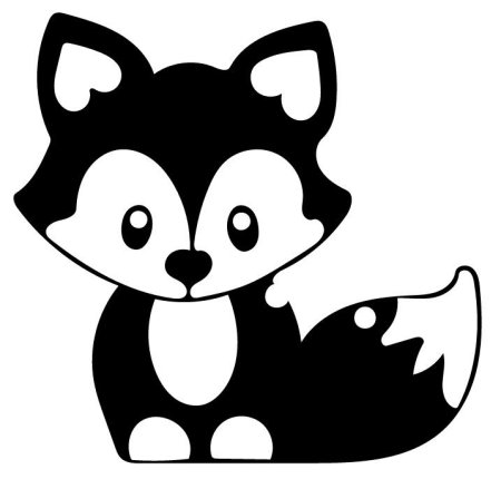 Лисичка трафарет для вырезания