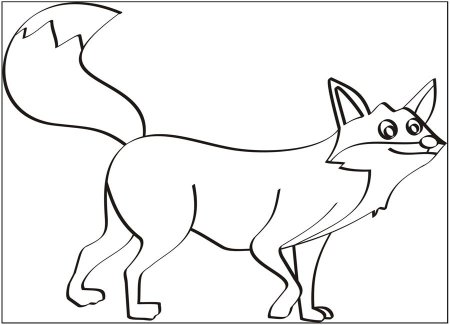 Трафарет лисы для детей