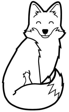 Раскраска лиса