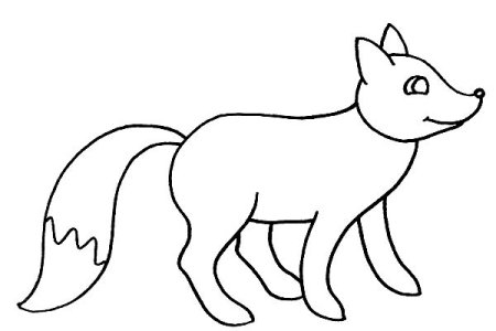 Трафарет лисички для аппликации