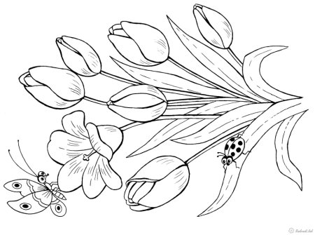 Весенние раскраски для детей