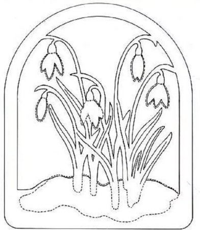 Подснежники раскраска для детей