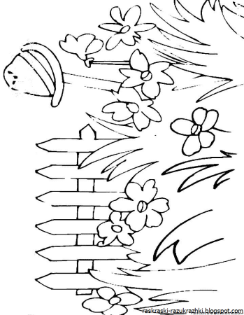 Весенние цветы для раскрашивания