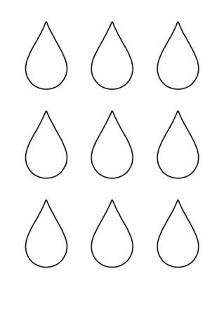Трафарет капельки для вырезания