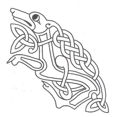 Кельтский орнамент собака