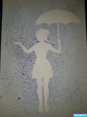 Рисование с помощью трафарета