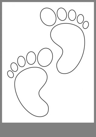 Отпечаток ноги трафарет
