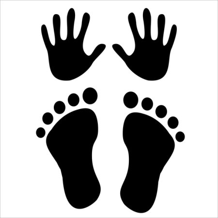 Отпечаток ноги трафарет