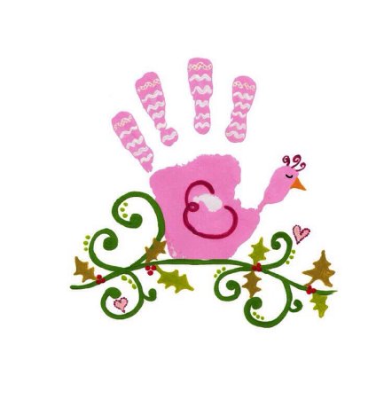 Рисунки с отпечатками детских ручек