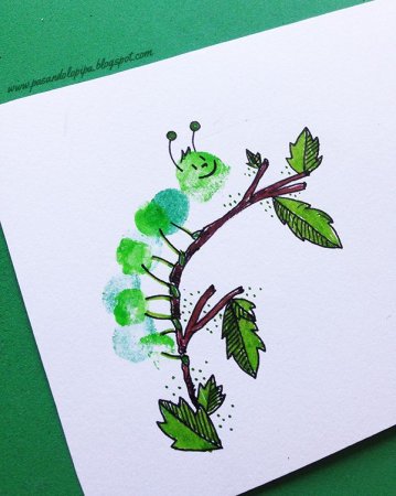 Рисунок цветы отпечатками пальцев