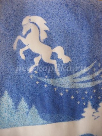 Набрызг по трафарету