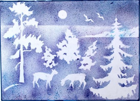 Набрызг зубной щеткой