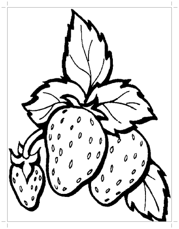 Трафарет листа земляники
