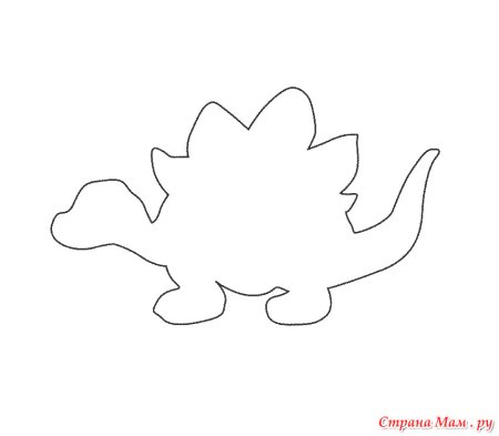 Трафарет динозавры