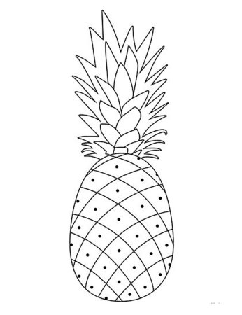 Ананас трафарет