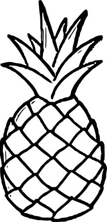 Ананас раскраска