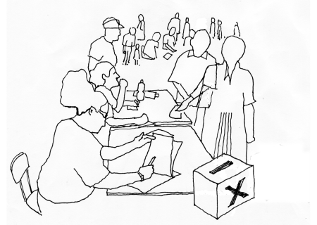 Выборы раскраска