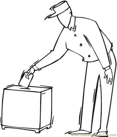 Выборы раскраска