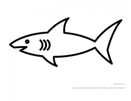 Акула трафарет