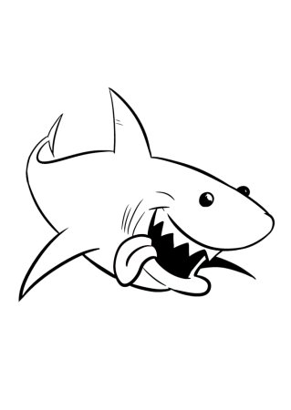 Акула контур