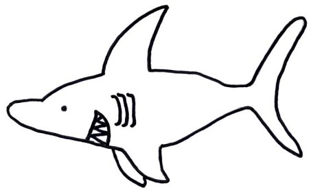 Трафарет акулы для вырезания