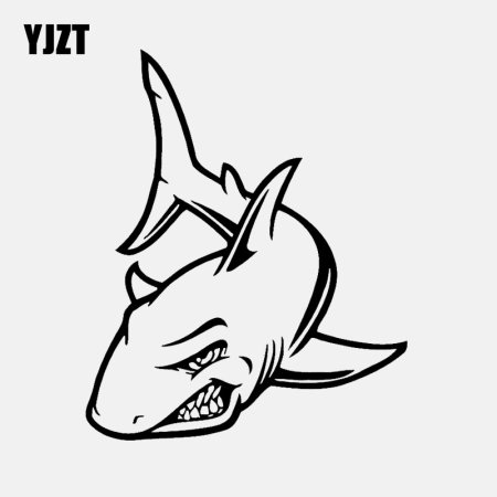 Акула контурный рисунок