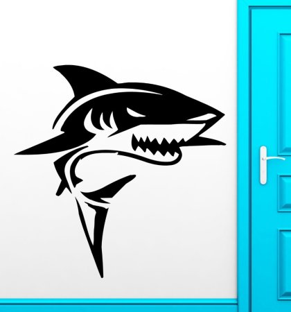 Акула трафарет