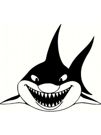 Акула трафарет