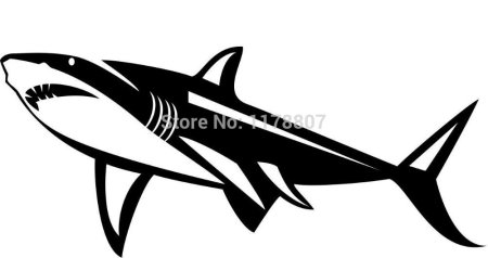 Акула трафарет