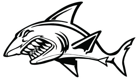 Пасть акулы вектор