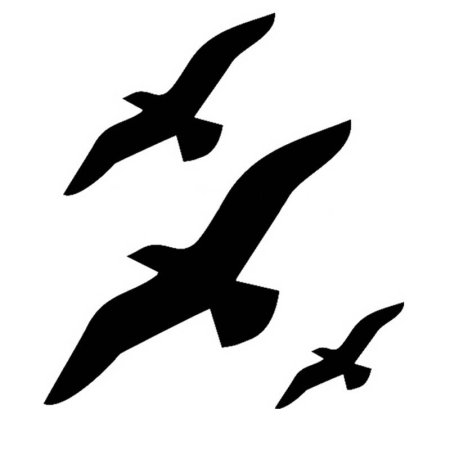 Трафарет Чайки