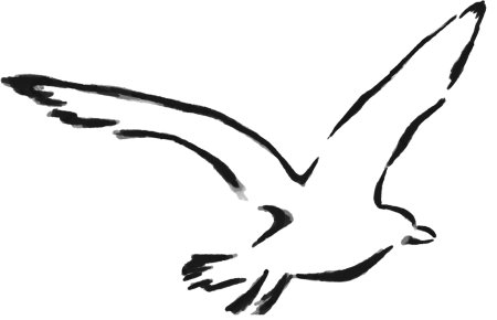 Чайка трафарет для вырезания