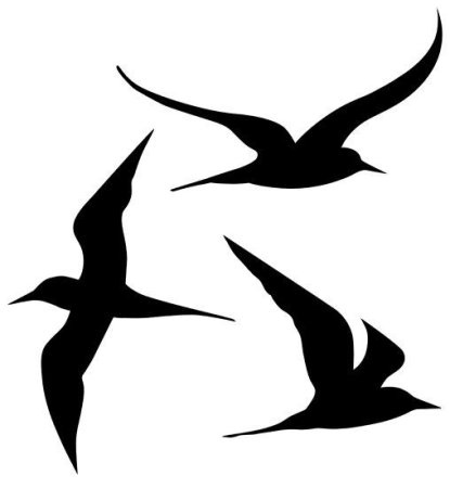 Ласточки трафарет на стену