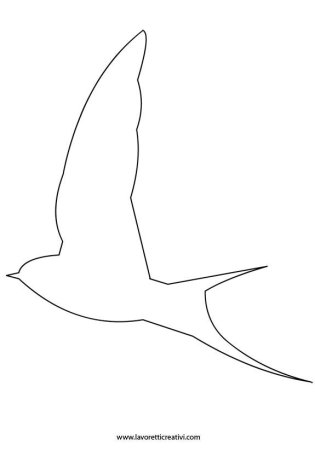 Трафарет ласточки для вырезания