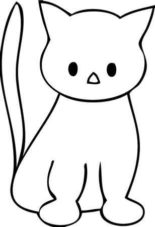 Котик трафарет