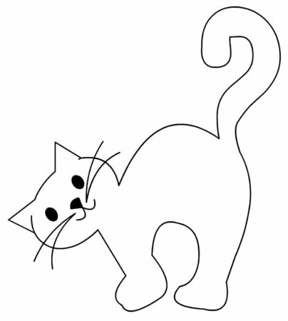 Трафарет котенка для вырезания