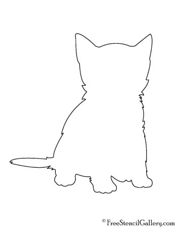 Трафарет кота для рисования