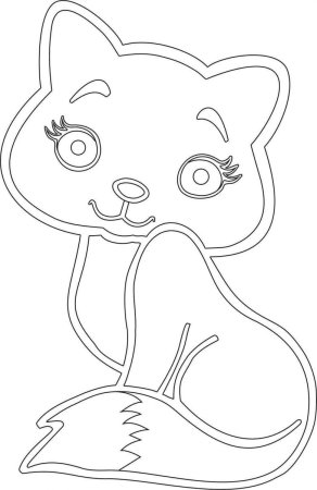 Трафарет кошки для рисования
