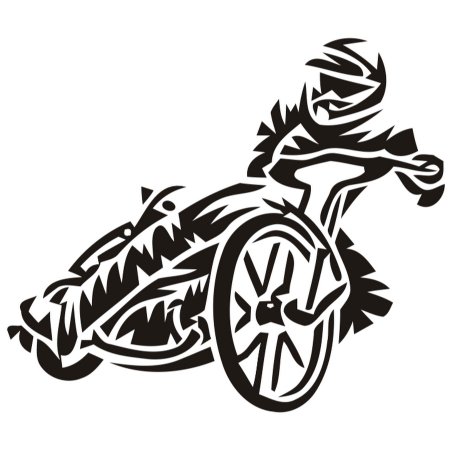 Мотоцикл черно белый