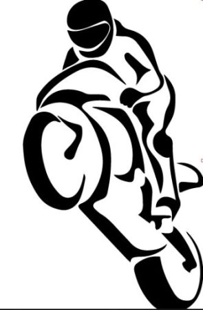 Трафарет мотоцикла