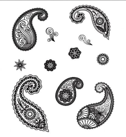 Пейсли индийский огурец узор вектор