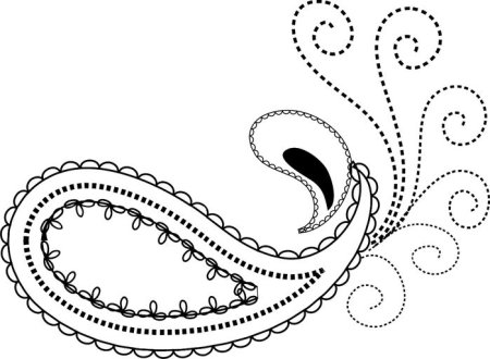 Узор пейсли для трафарета