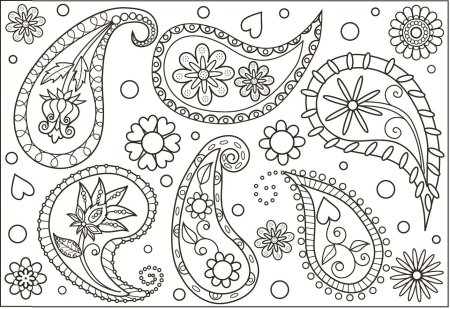 Пейсли трафарет для броши