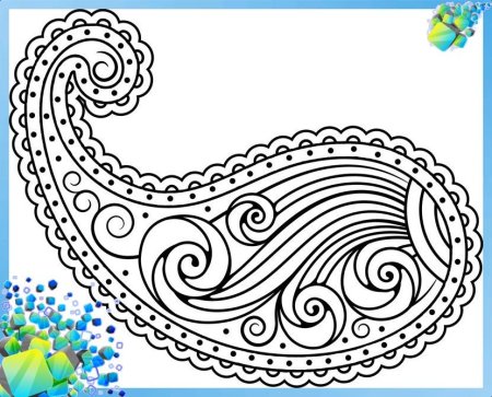 Восточный огурец орнамент