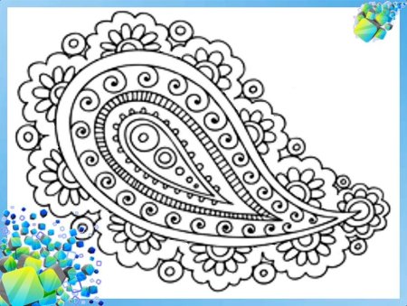 Турецкий огурец трафарет