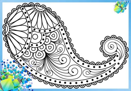 Мотив индийского орнамента Восточный огурец