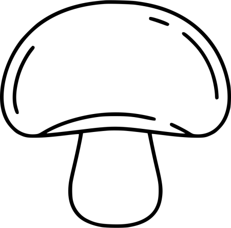 Трафарет гриба для аппликации